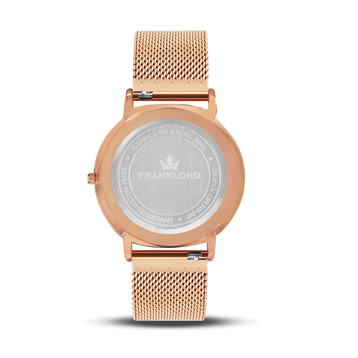 Franklord Classique Rose - Milanese Bracelet | Slim Men's Rose Gold Watch