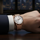 Franklord Classique Rose - Milanese Bracelet | Slim Men's Rose Gold Watch