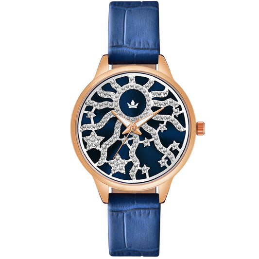 STARLIGHT - Blue -"Glamorous Gems" Watch Collection For Women F-114 BRL