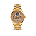 Franklord Navigator Imperial - Gold Dual Time Automatic Skeleton Watch For Men