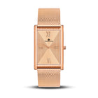 Franklord The Indian Tank – Champagne Luxe | Rose Gold Rectangular Slim Watch for Men