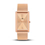 Franklord The Indian Tank – Champagne Luxe | Rose Gold Rectangular Slim Watch for Men