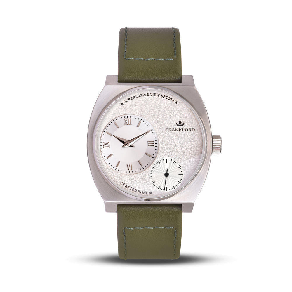 Franklord Eccentrica | Asymmetric Small Second Watch - The Ivory Sage