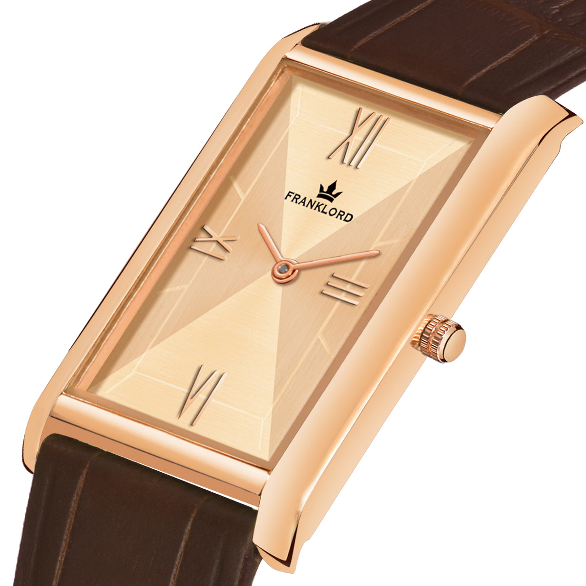 Franklord The Indian Tank – Champagne Gold | Slim Luxury Watch for Men