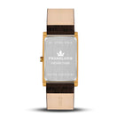 Franklord The Indian Tank – Royal Tan Heritage | Slim Brown Leather Strap Gold Rectangular Watch for Men