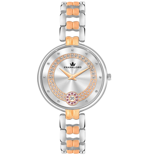 QUEEN'S NECKLACE -Rose Gold- Feminine Elegance Jewel Watch Necklace  Watch For Women F-112 RTL
