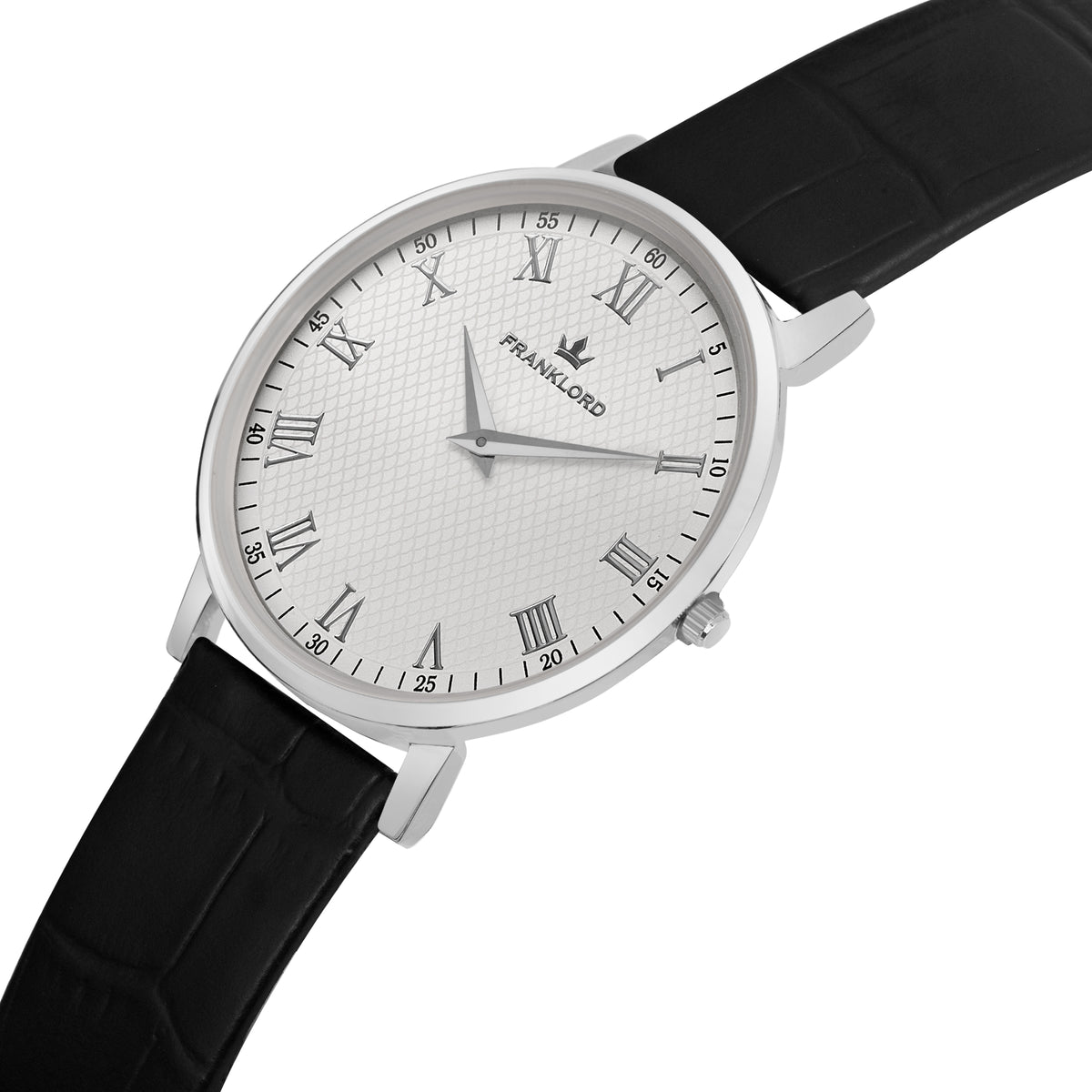 Franklord Classique Sterling - Leather Strap | Classic Silver Watch for Men