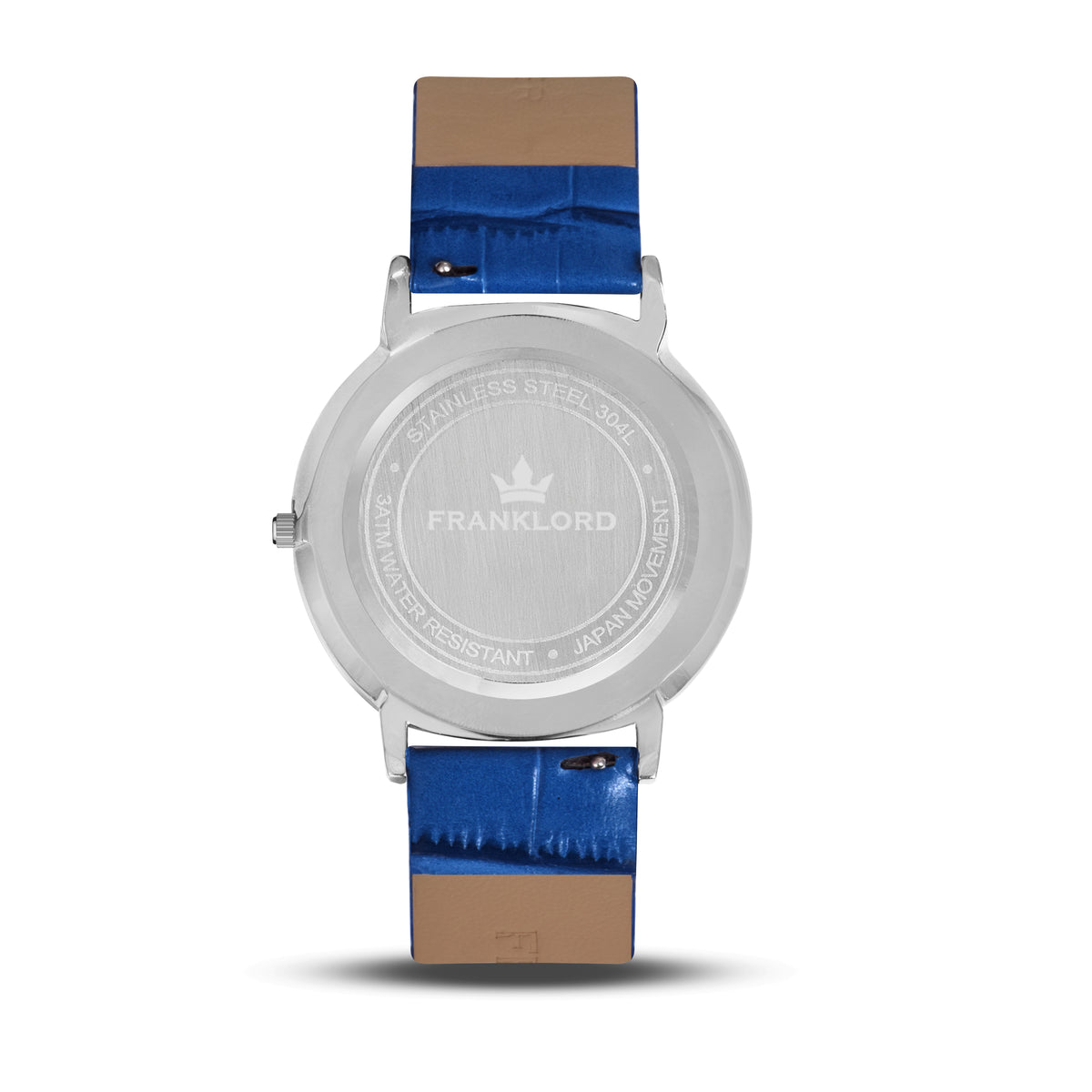 Franklord Classique Royal - Leather Strap | Slim Elegant Blue Dial Watch for Men