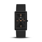 Franklord The Indian Tank – Noir Luxe | Rectangular Black Dial Slim Watch for Men