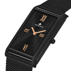 Franklord The Indian Tank – Noir Luxe | Rectangular Black Dial Slim Watch for Men