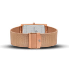 Franklord The Indian Tank - Ocean Luxe | Rose Gold Blue Dial Rectangular Slim Watch for Men