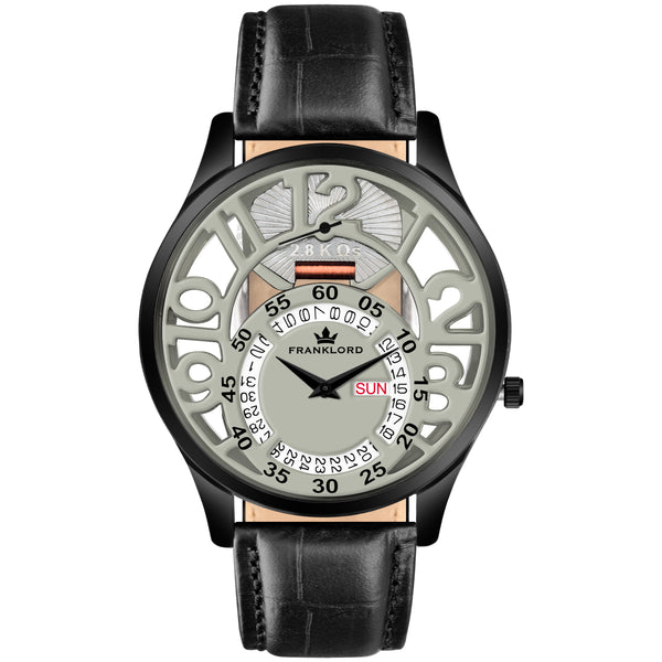 SKELETO -Grey -A Timeless Glimpse Skeleton Watch For Men F-000 GRG