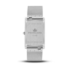 Franklord The Indian Tank - Carbon Luxe | Black Dial Silver Rectangular Slim Watch for Men