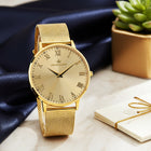 Franklord Classique Gold -Milanese Bracelet | All Gold Slim Watch for Men
