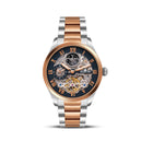 Franklord Navigator Eclipse - Two-Tone Dual Time Automatic Skeleton Watch For Men