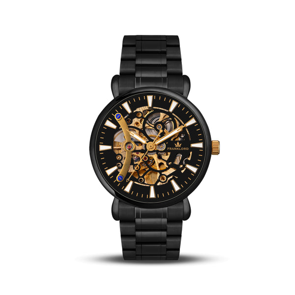 Franklord Mechanis 2.0 Noir Eclipse - Bridge Automatic Skeleton Watch