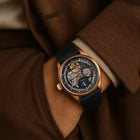 Franklord Navigator Sovereign - Dual Time Automatic Skeleton Watch For Men