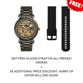 Franklord Mechanis - Titanium Shadow | Bold Skeleton Automatic Watch