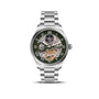Franklord Navigator Emerald - Steel Dual Time Automatic Skeleton Watch For Men