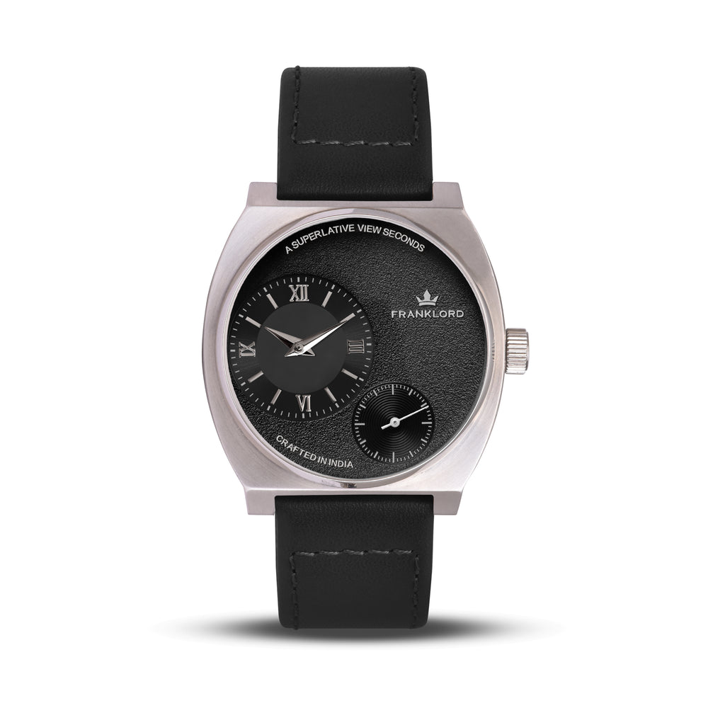 Franklord Eccentrica | Asymmetric Small Second Watch - The Midnight Onyx
