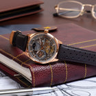 Franklord Navigator Dusk - Dual Time Automatic Skeleton Watch For Men