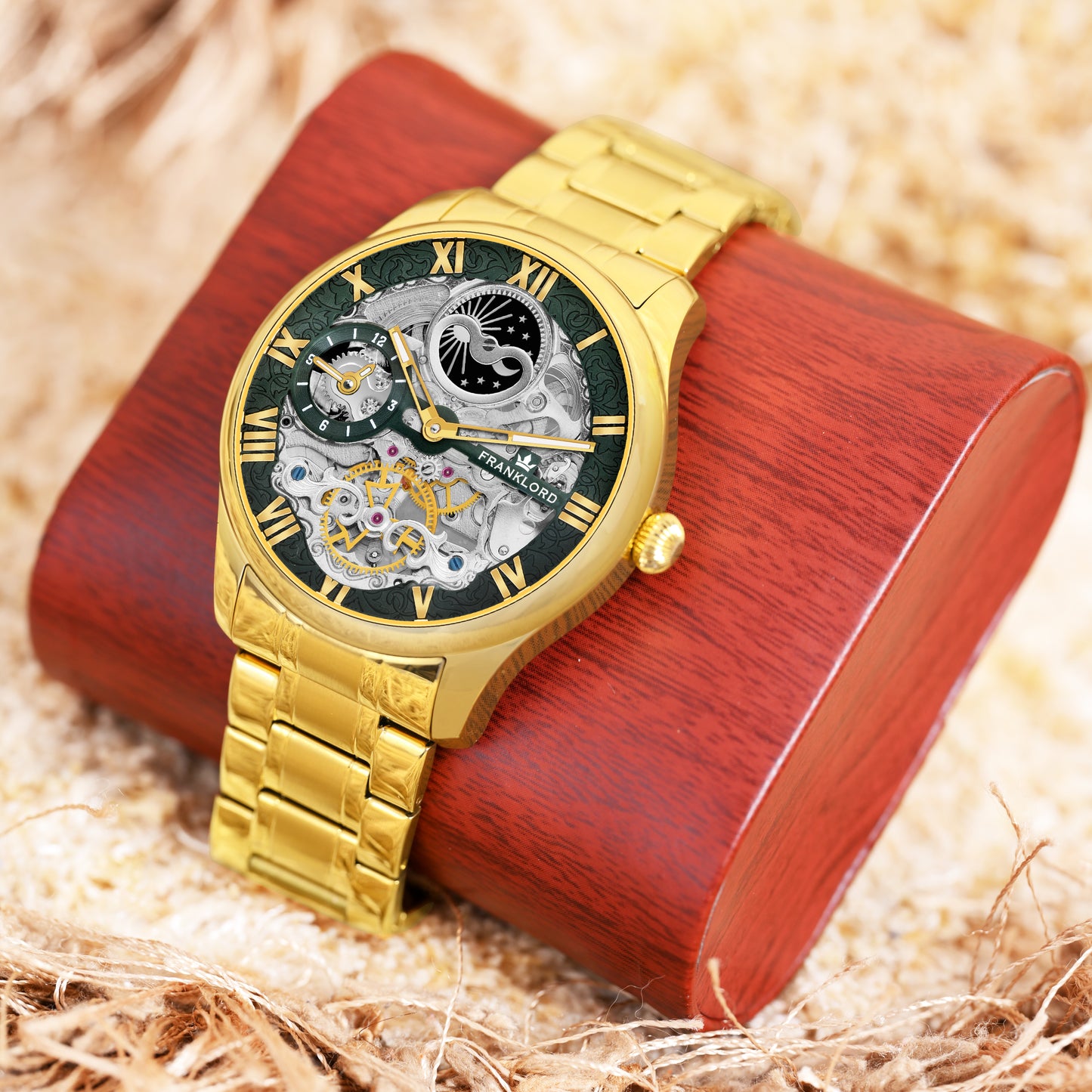 ALEXANDER - Gold- Imperial Legacy Self Winder Mechanical Series Analog Watch - For Men F-115 GGG 21