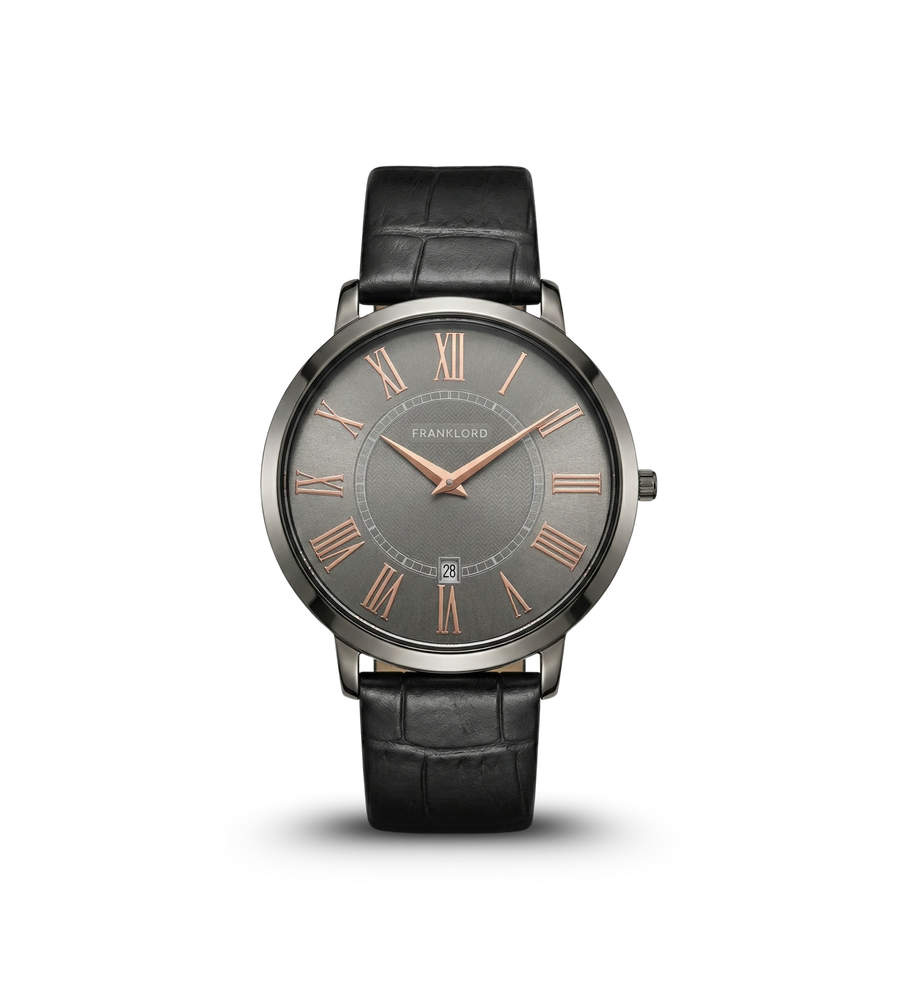 The Classic Roman Men's Watch - Graphite Rose