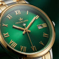 Franklord Ladies Maha Vastu Watch | Green in Gold Two Tone (Harmony Edition)