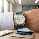 Franklord Eccentrica | Asymmetric Small Second Watch - The Arctic Sapphire
