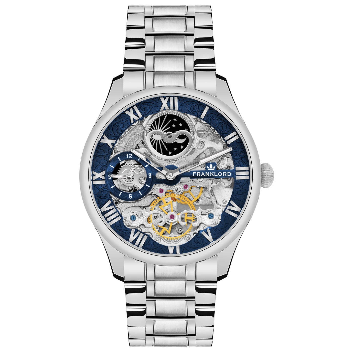 ALEXANDER -  Silver- Imperial Legacy Self Winder Mechanical Series Analog Watch - For Men  F-115 STG 21