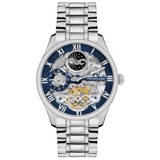 ALEXANDER -  Silver- Imperial Legacy Self Winder Mechanical Series Analog Watch - For Men  F-115 STG 21