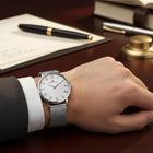 Franklord Classique Sterling - Milanese Bracelet | Classic Silver Watch for Men