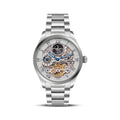 Franklord Navigator Sterling - Steel Dual Time Automatic Skeleton Watch For Men