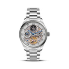 Franklord Navigator Sterling - Steel Dual Time Automatic Skeleton Watch For Men