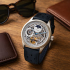 Franklord Navigator Azure - Dual Time Automatic Skeleton Watch For Men