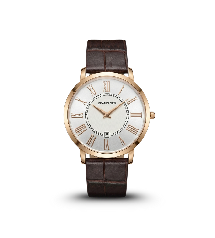 The Classic Roman Men's Watch - Ivory Gold