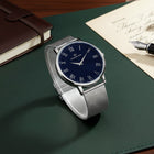 Franklord Classique Royal - Milanese Bracelet | Slim Elegant Blue Dial Watch for Men