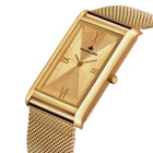 Franklord The Indian Tank – Gold Luxe | Gold Rectangular Slim Watch for Men