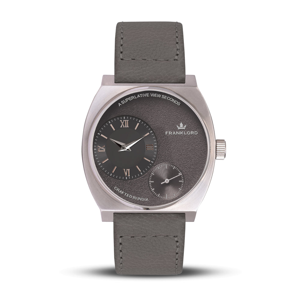 Franklord Eccentrica | Asymmetric Small Second Watch - The Graphite Stealth