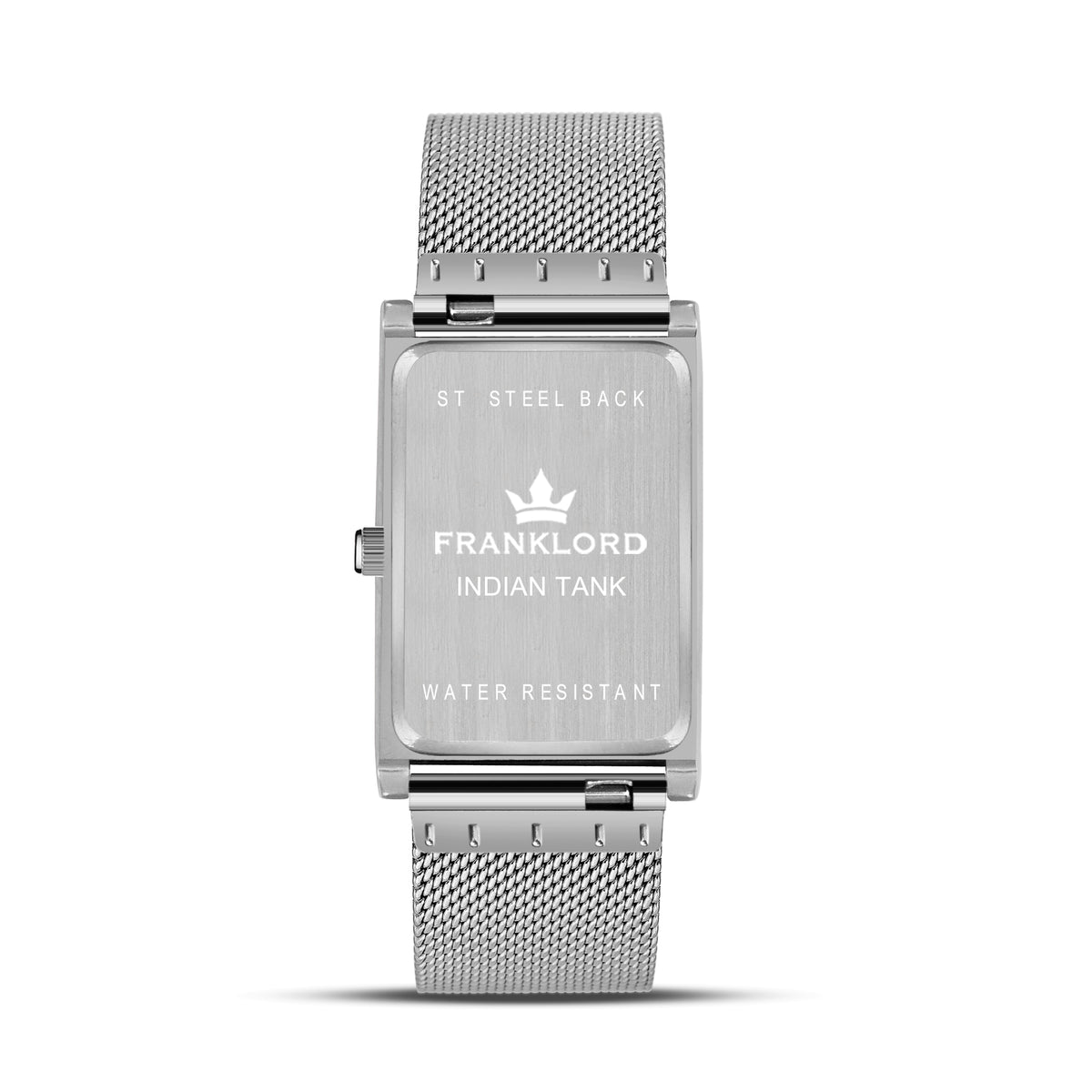 Franklord The Indian Tank – Emerald Steel | Luxury Rectangular Green Dial Watch