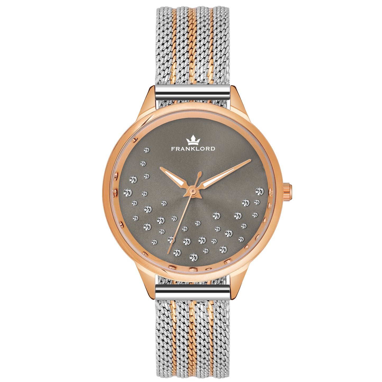 BELLE CHARME -Grey- Stylish Watch for Wommen with Sparkling Sophistique  F-103 RL
