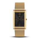 Franklord The Indian Tank – Midnight Gold | Slim Rectangular Black & Gold Luxury Watch