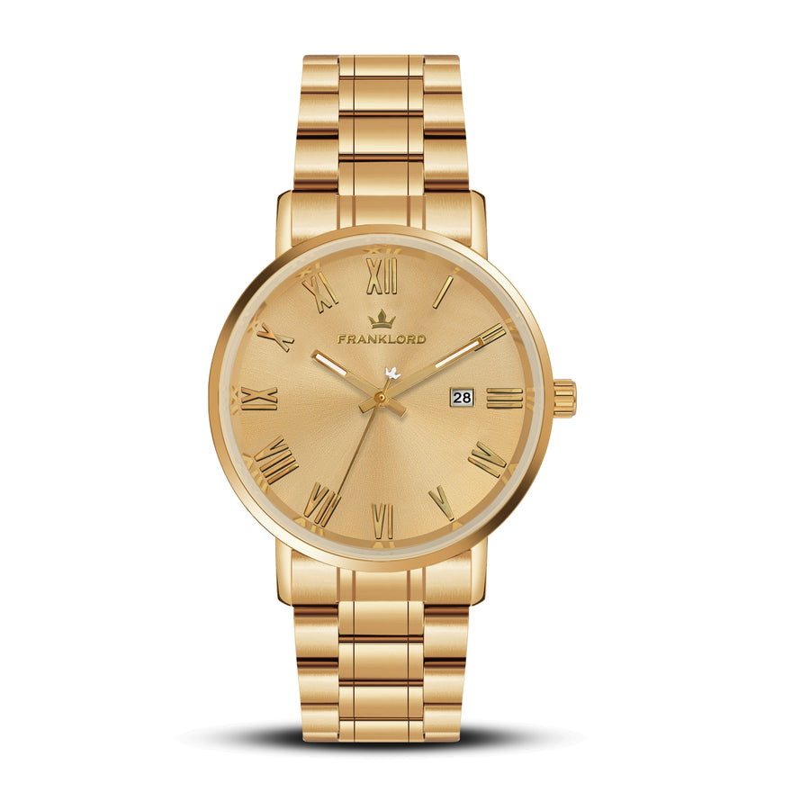 Franklord Mens Maha Vastu Watch - Regal Gold