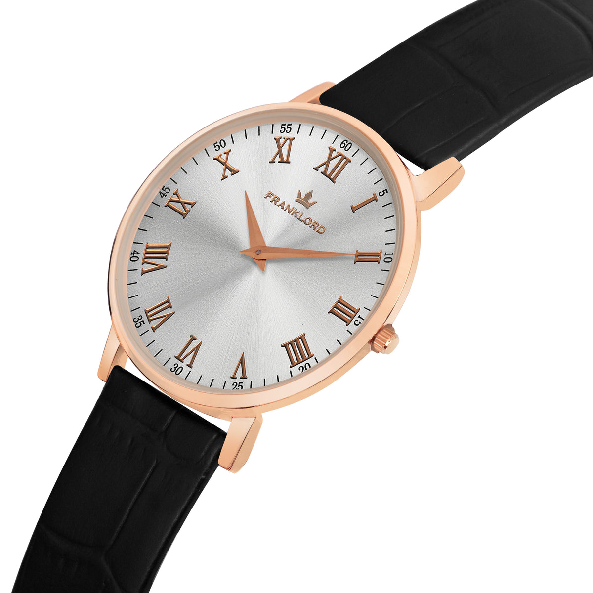 Franklord Classique Rose - Leather Strap | Slim Men's Rose Gold Watch