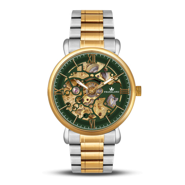 Franklord Mechanis – Emerald Monarch | Luxury Skeleton Automatic Watch