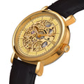 Franklord Mechanis – Gold Valiant | Luxury Skeleton Dial Automatic Watch with Leather Strap