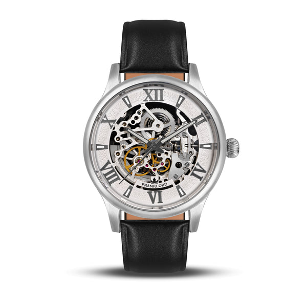 Franklord Infinity Gear - Sterling Heritage | Classic White-Dial Skeleton Watch