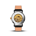 Franklord Mechanis – Noir Obsidian | Black Skeleton Automatic Watch with Leather Strap