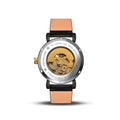 Franklord Mechanis – Noir Obsidian | Black Skeleton Automatic Watch with Leather Strap