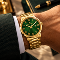 Franklord Mens Maha Vastu Watch - Emerald Green in Gold 2.0